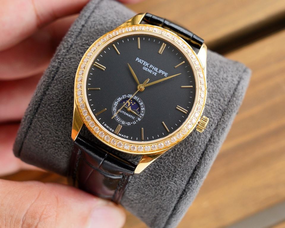 New models first 2020 hot new Patek Philippe (men's upgraded version of the true moon phase function watch series), ushered in a new member. Fashionable high-end atmosphere, using the unique Swiss ETA2824-2 special movem