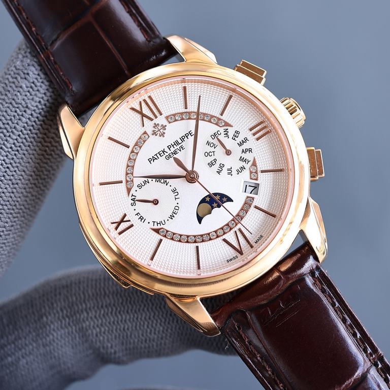 Patek Philippe Patek Philippe Complications Chronograph Series, Little Red Book   Multifunction watch! Equipped with the original imported 9100 moon phase function movement mechanical watch   accurate timekeeping (zero r