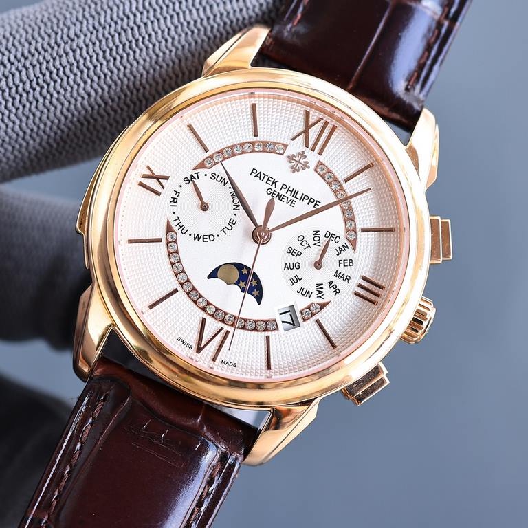 Patek Philippe Patek Philippe Complications Chronograph Series, Little Red Book   Multifunction watch! Equipped with the original imported 9100 moon phase function movement mechanical watch   accurate timekeeping (zero r