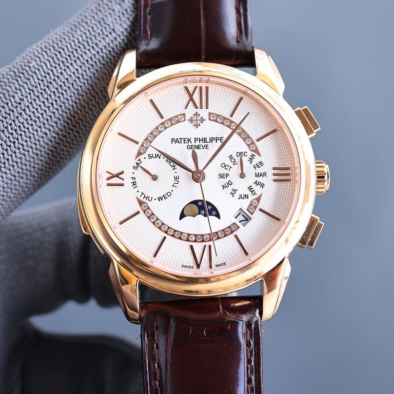 Patek Philippe Patek Philippe Complications Chronograph Series, Little Red Book   Multifunction watch! Equipped with the original imported 9100 moon phase function movement mechanical watch   accurate timekeeping (zero r