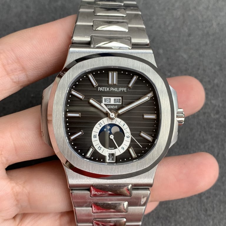 GR Latest Patek Philippe Nautilus Annual Calendar Bowl Watch 5726 Series  Crafted v2 version Crushing all versions on the market No contest.1  Ghostcraft diamond diamond-shaped strap, hinge real Patek Philippe stainless 