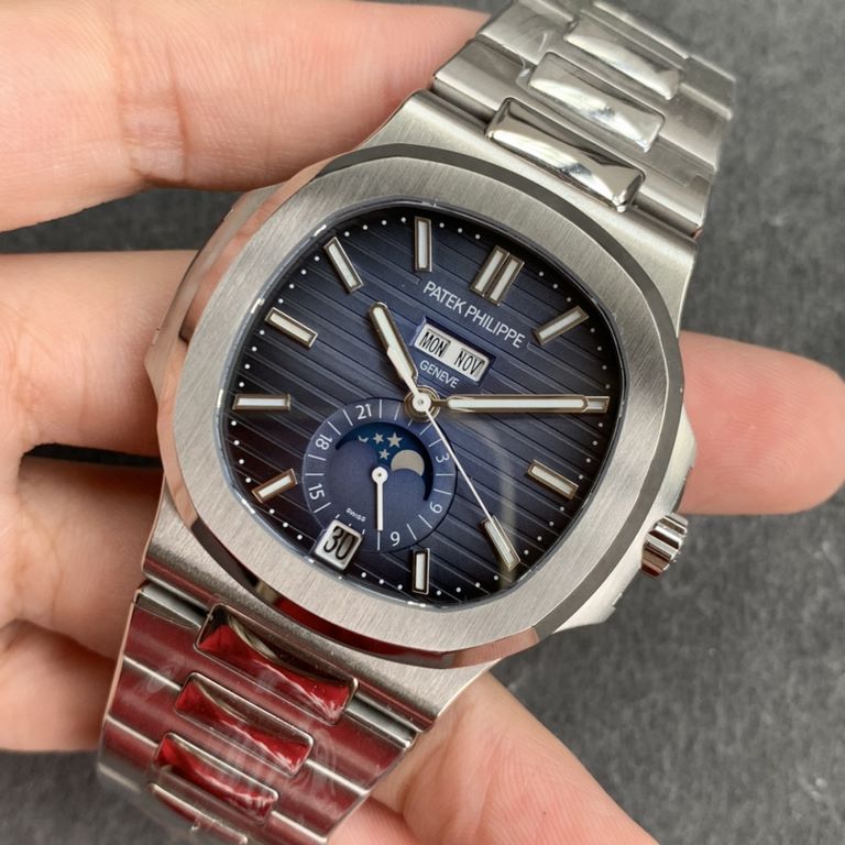 GR Latest Patek Philippe Nautilus Annual Calendar Bowl Watch 5726 Series  Crafted v2 version Crushing all versions on the market No contest.1  Ghostcraft diamond diamond-shaped strap, hinge real Patek Philippe stainless 