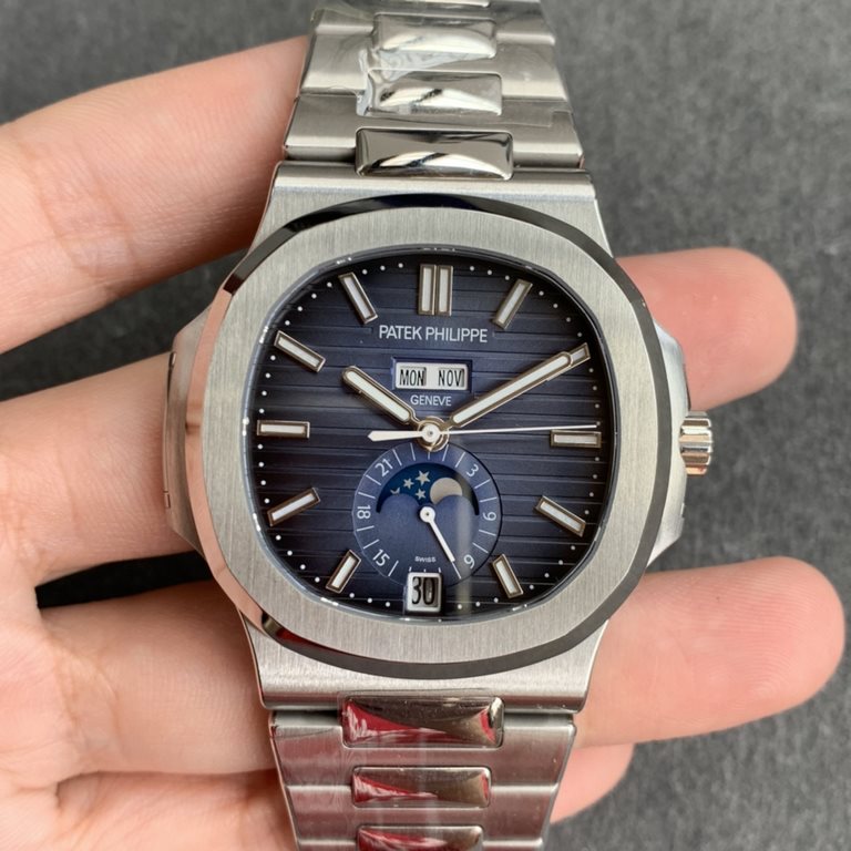 GR Latest Patek Philippe Nautilus Annual Calendar Bowl Watch 5726 Series  Crafted v2 version Crushing all versions on the market No contest.1  Ghostcraft diamond diamond-shaped strap, hinge real Patek Philippe stainless 