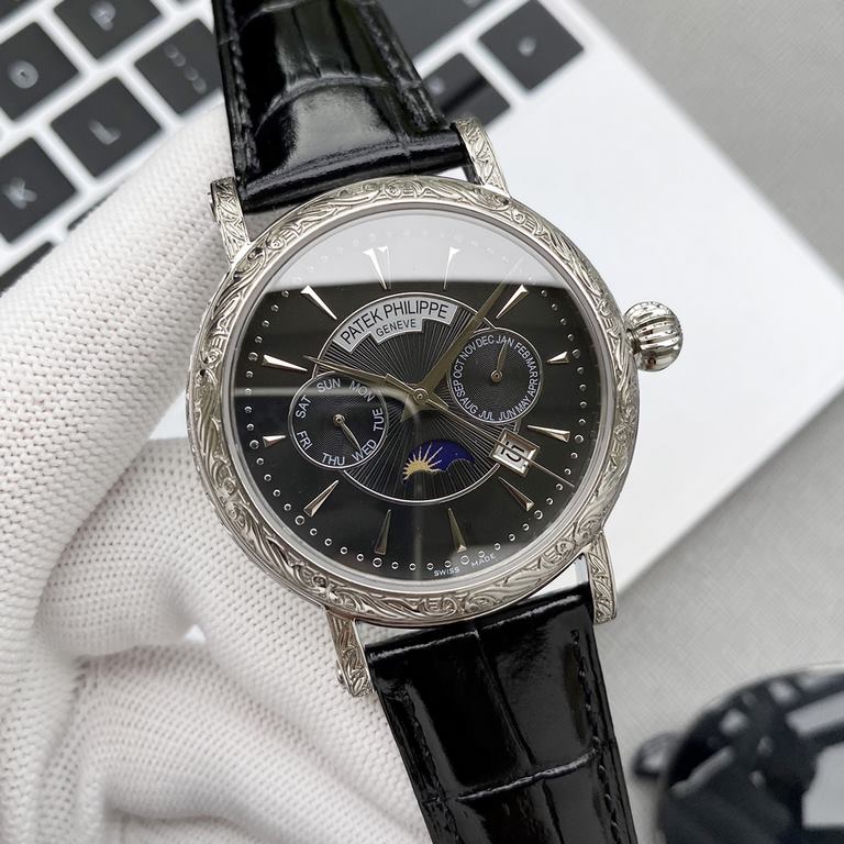 Patek Philippe's hand-engraved watch is a stunning new addition to the Calatrava collection.The elegant and versatile Calatrava with its engraved case has a very personalized look, and at 42 mm, it fits a man's hand, whi