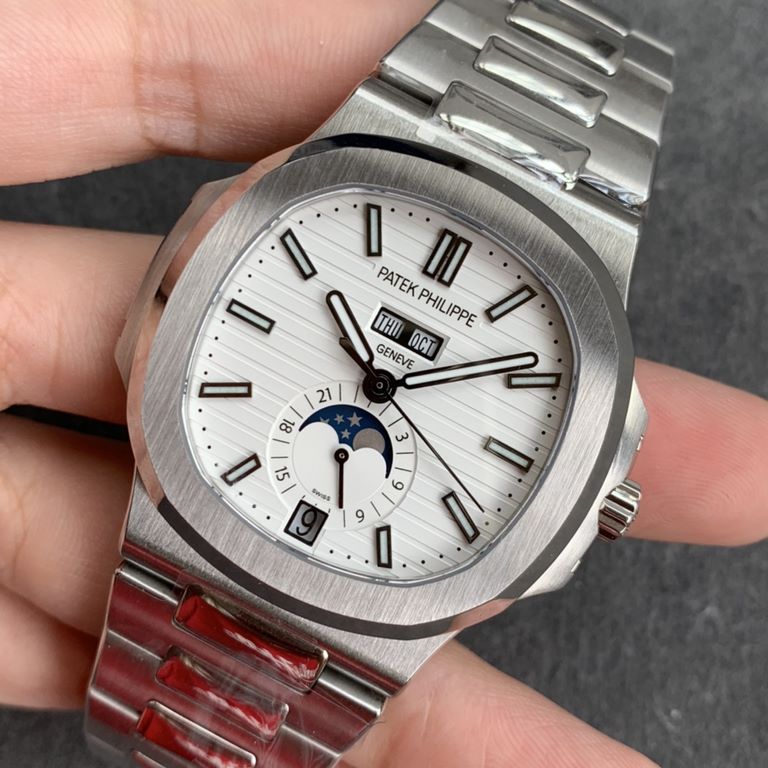 GR Latest Patek Philippe Nautilus Annual Calendar Bowl Watch 5726 Series  Crafted v2 version Crushing all versions on the market No contest.1  Ghostcraft diamond diamond-shaped strap, hinge real Patek Philippe stainless 