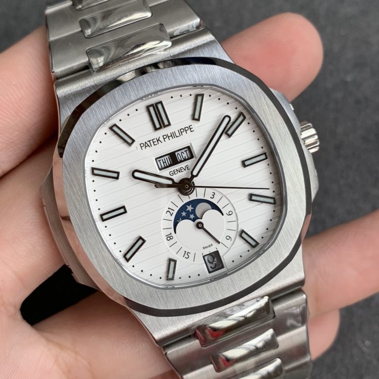 GR Latest Patek Philippe Nautilus Annual Calendar Bowl Watch 5726 Series  Crafted v2 version Crushing all versions on the market No contest.1  Ghostcraft diamond diamond-shaped strap, hinge real Patek Philippe stainless 