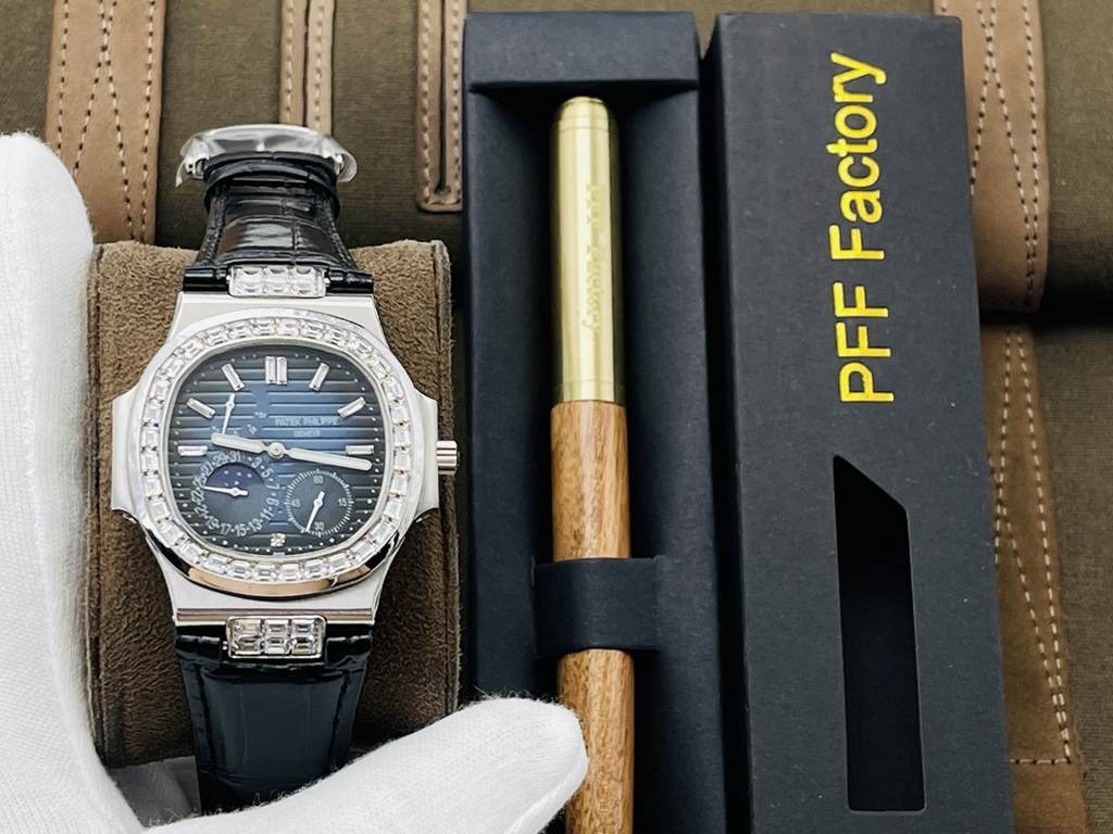 PFF Factory221 Recommended] V3 upgraded version [the highest quality version on the market] Patek Philippe Patek Philippe Sporting Collection (Nautilus) 5724 (Bastard) Pearl Tourbillon! Patekphilippe Patekphilippe Sports