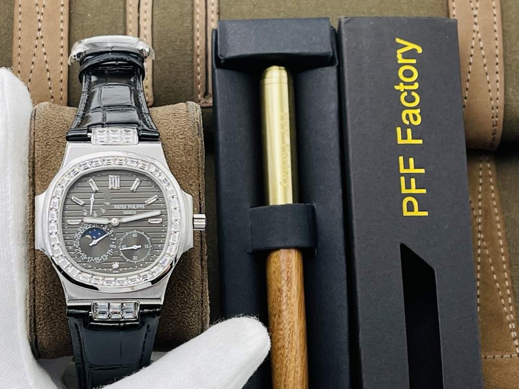 PFF Factory221 Recommended] V3 upgraded version [the highest quality version on the market] Patek Philippe Patek Philippe Sporting Collection (Nautilus) 5724 (Bastard) Pearl Tourbillon! Patekphilippe Patekphilippe Sports