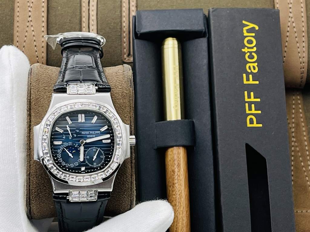 PFF Factory221 Recommended] V3 upgraded version [the highest quality version on the market] Patek Philippe Patek Philippe Sporting Collection (Nautilus) 5724 (Bastard) Pearl Tourbillon! Patekphilippe Patekphilippe Sports