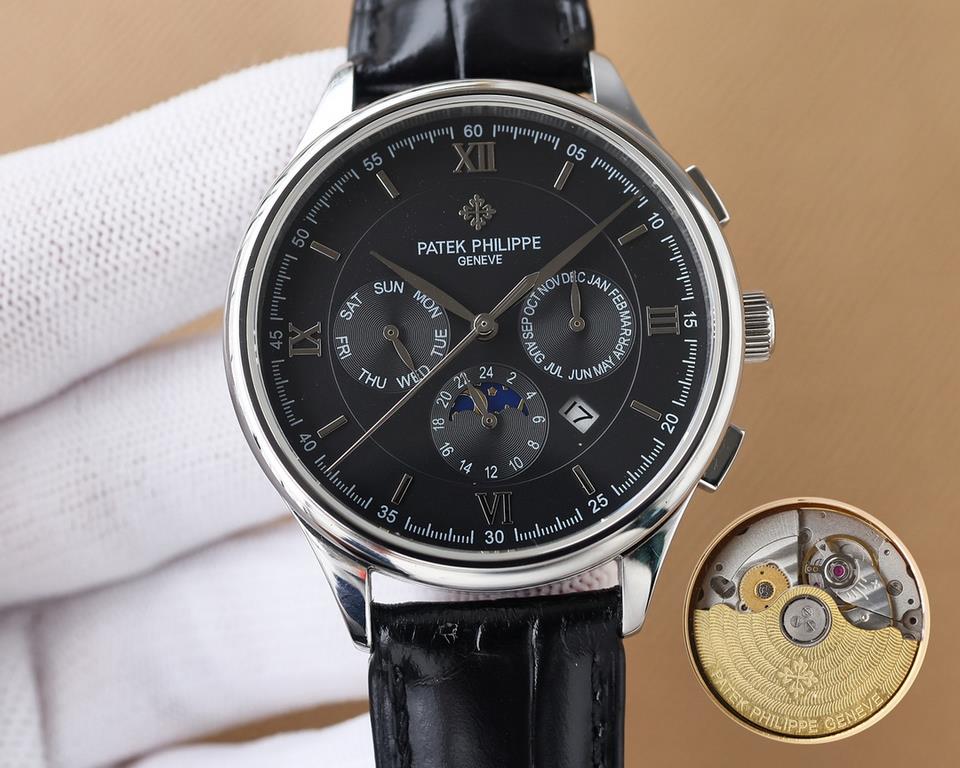 . New listing   Patek Philippe (real picture) Patek Philippe Aristocratic works of art! With imported 9100 multifunctional movement (0 return) ① Functions (Day of the week, Star, Calendar, MonthMoonSun) Imported 316 stai