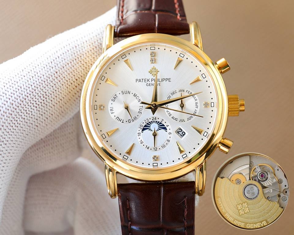 2022 New listing   Patek Philippe (real picture) Patek Philippe The aristocrat's work of art! With imported 9100 multifunctional movement (0 returns) ① Functions (Day of the week, Star, Calendar, MonthMoonSun) Imported 3