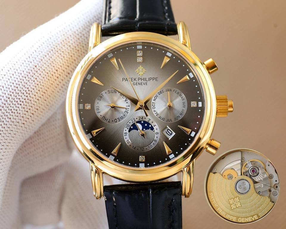 2022 New listing   Patek Philippe (real picture) Patek Philippe The aristocrat's work of art! With imported 9100 multifunctional movement (0 returns) ① Functions (Day of the week, Star, Calendar, MonthMoonSun) Imported 3