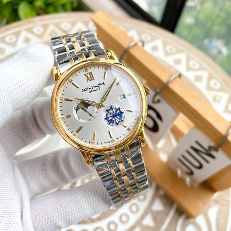 Patek Philippe - Patek.Philippe   boutique men's watches, multi-functional design, skillful, unique, noble atmosphere, gentleman style. Using imported Citizen mechanical movement, top 316 stainless steel case, mineral su