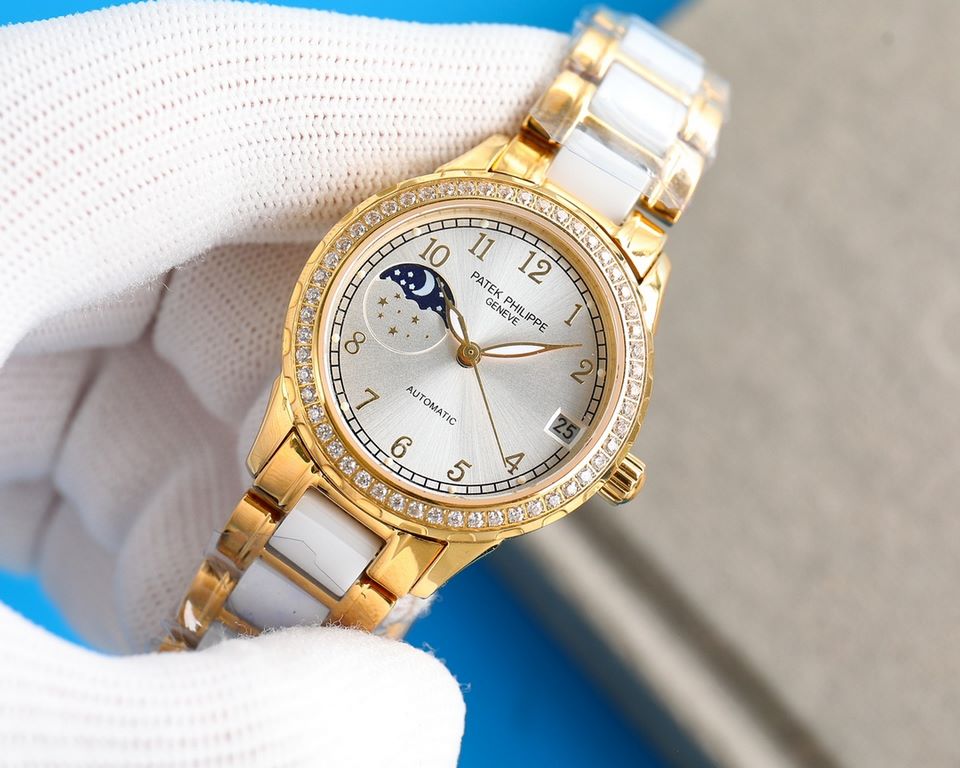 2022 best luxury watch new   Patek Philippe PATEK PHILIPPE Lady Jewelry Series Moon [Moon] Phase [Sun] Series   9-word position sun, moon and stars function, equipped with the original imported call8219 moon phase moveme