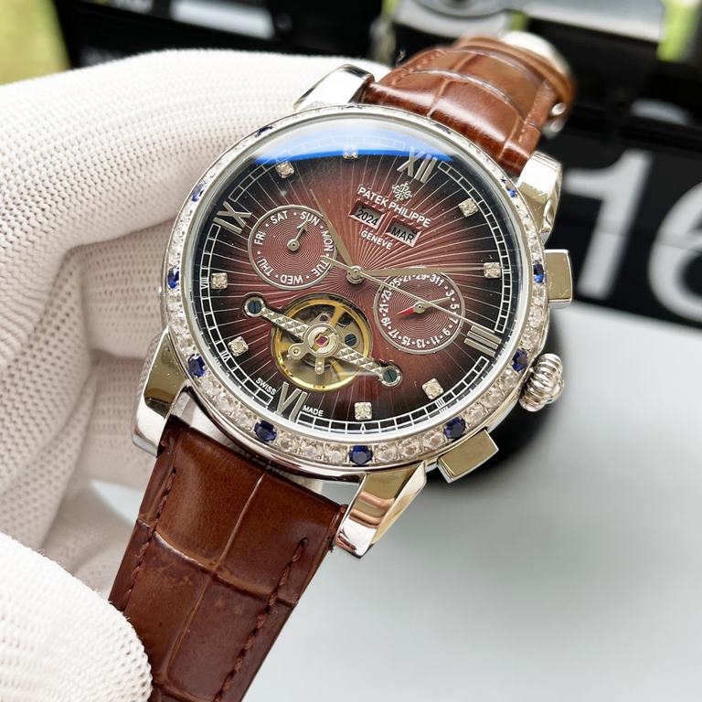 UnityComplicated Timepieces Luxurious Atmosphere Classic new products shocked listing New】：Patek Philippe Multifunctional Boutique Large flywheel design【Type】：Boutique men's watchesStrap] Genuine cowhide leather strap【Mo