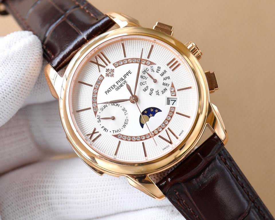 Patek Philippe Patek Philippe Complications Chronograph Series, Little Red Book   Multifunction watch! Equipped with the original imported 9100 moon phase function movement mechanical watch   accurate timekeeping (zero r