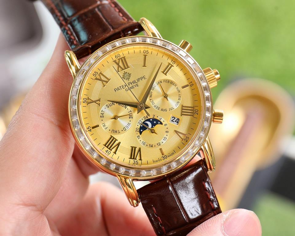 2022 New listing   Patek Philippe (real picture) Patek Philippe The aristocrat's work of art! With imported 9100 multifunctional movement (0 returns) ① Functions (Day of the week, Star, Calendar, MonthMoonSun) Imported 3