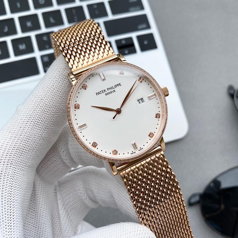 The latest 2020 Baida ultra-thin three-hand design is grandly launched!  Material 316 steel 18k micro-nano plating rose gold, diameter 40mm thickness 0.8, movement model 9015 imported movement, 28,800 oscillations per ho