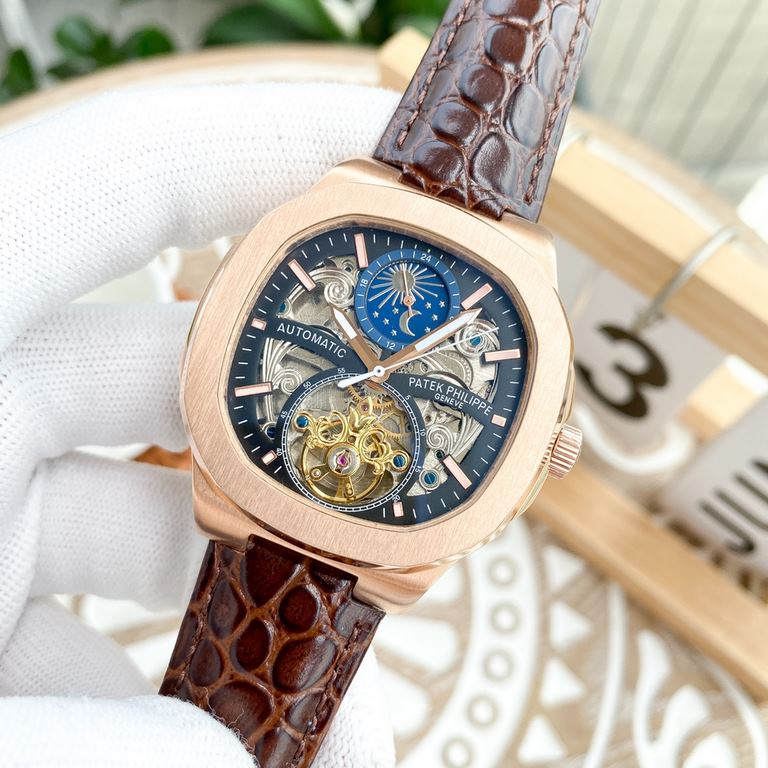 Philippe Patek Philippe boutique men's watches, multifunctional skeleton design, noble atmosphere, gentleman style, excellent quality, hot sale all over the city. Adopt automatic mechanical movement, top 316 steel case, 