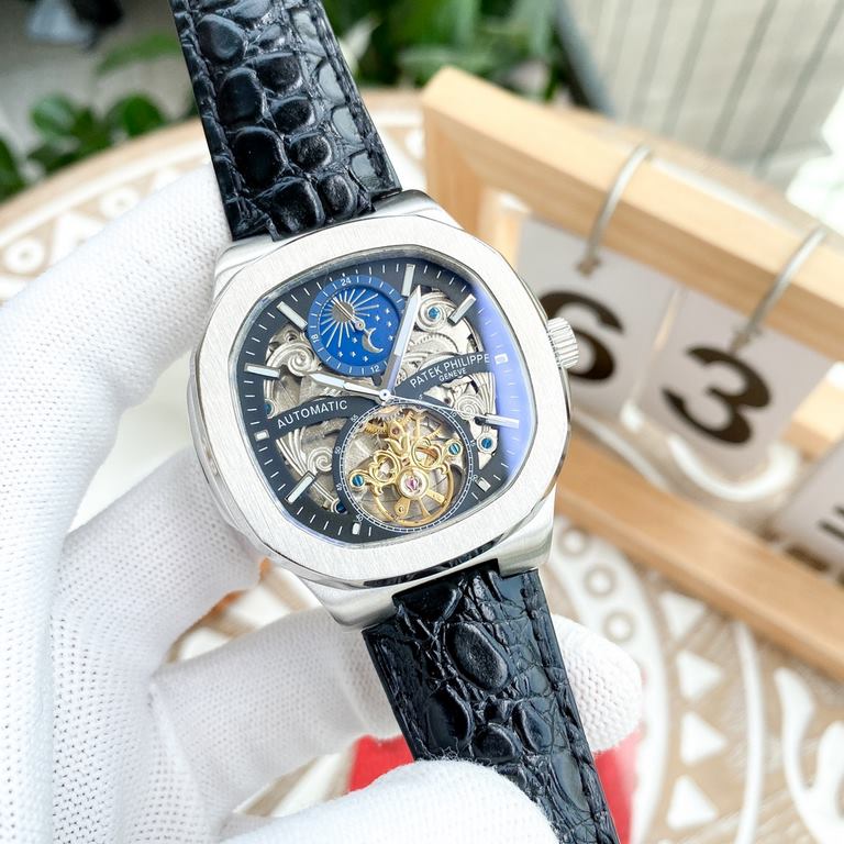 Philippe Patek Philippe boutique men's watches, multifunctional skeleton design, noble atmosphere, gentleman style, excellent quality, hot sale all over the city. Adopt automatic mechanical movement, top 316 steel case, 