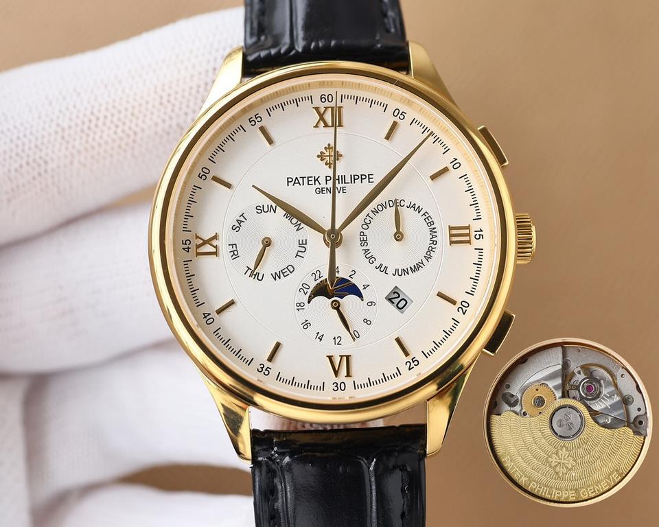 . New listing   Patek Philippe (real picture) Patek Philippe Aristocratic works of art! With imported 9100 multifunctional movement (0 return) ① Functions (Day of the week, Star, Calendar, MonthMoonSun) Imported 316 stai