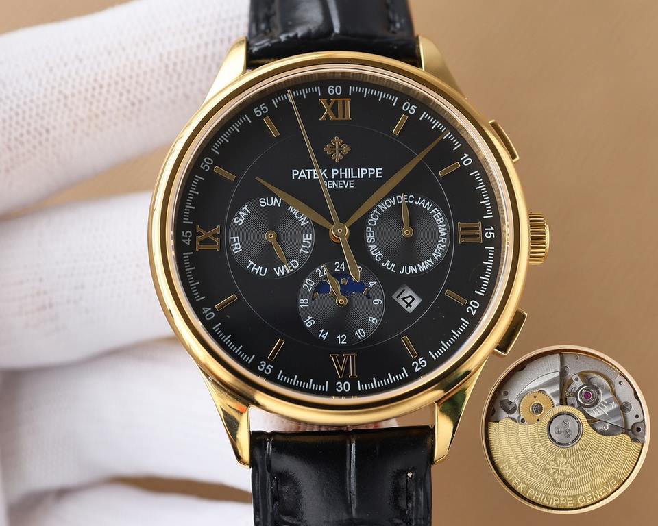 . New listing   Patek Philippe (real picture) Patek Philippe Aristocratic works of art! With imported 9100 multifunctional movement (0 return) ① Functions (Day of the week, Star, Calendar, MonthMoonSun) Imported 316 stai