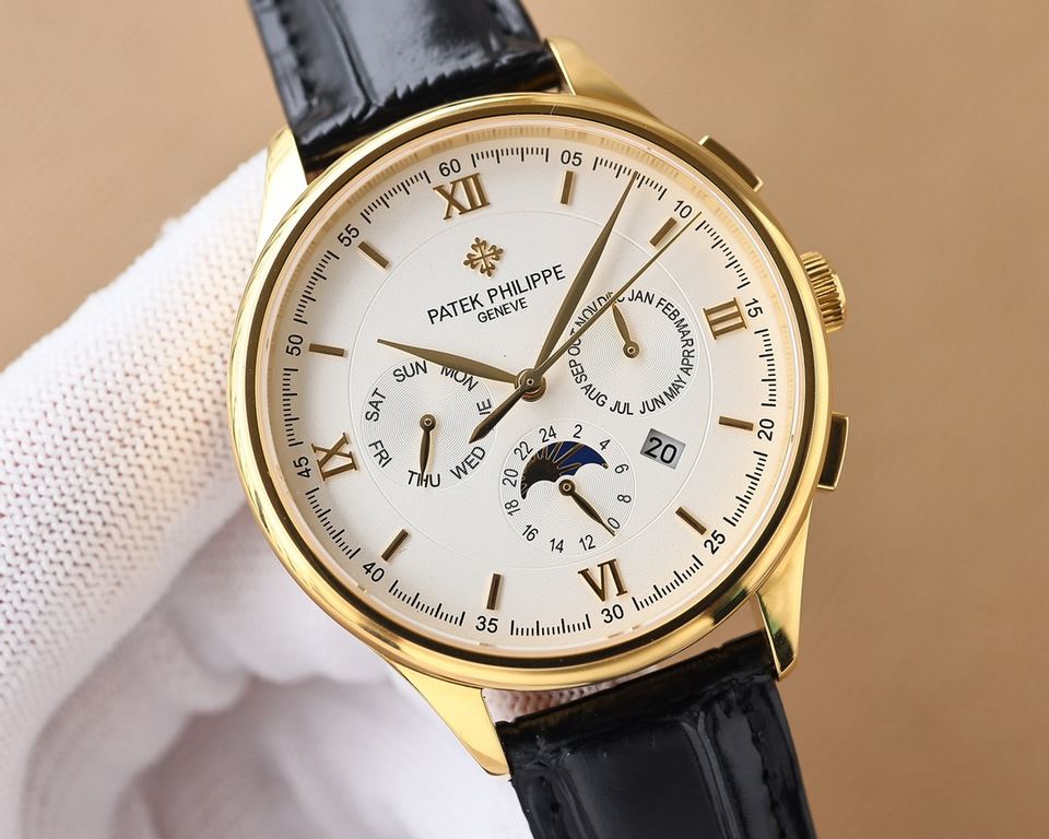 . New listing   Patek Philippe (real picture) Patek Philippe Aristocratic works of art! With imported 9100 multifunctional movement (0 return) ① Functions (Day of the week, Star, Calendar, MonthMoonSun) Imported 316 stai