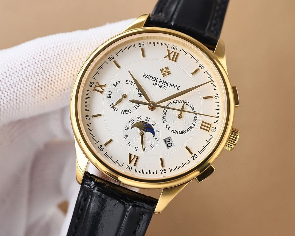 . New listing   Patek Philippe (real picture) Patek Philippe Aristocratic works of art! With imported 9100 multifunctional movement (0 return) ① Functions (Day of the week, Star, Calendar, MonthMoonSun) Imported 316 stai