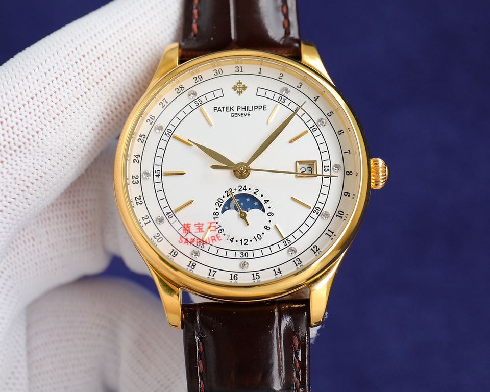 [Rose] [Rose]     Patek Philippe [PATEK PHILIPPE] new classical sun, moon and stars series to come, the table models noble and elegant, calm and steady personality, full of men's unique Yingqi, for the wearer to show a t