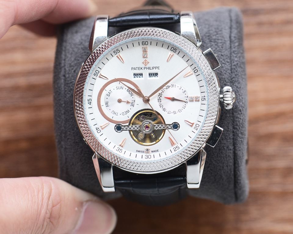 Men's favorite multi-function watch  Newest】：Patek Philippe  Best Design Exclusive First 【Type】：Boutique men's watches[Strap] Genuine cowhide leather strap[Movement] High-end automatic mechanical movement[Mirror] mineral