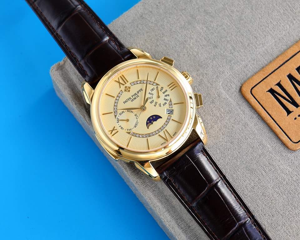 . Patek Philippe Patek Philippe Complications Chronograph Series, Little Red Book Explosion   Multifunction Watch! Equipped with the original imported 9100 moon phase function movement mechanical watch   accurate timekee