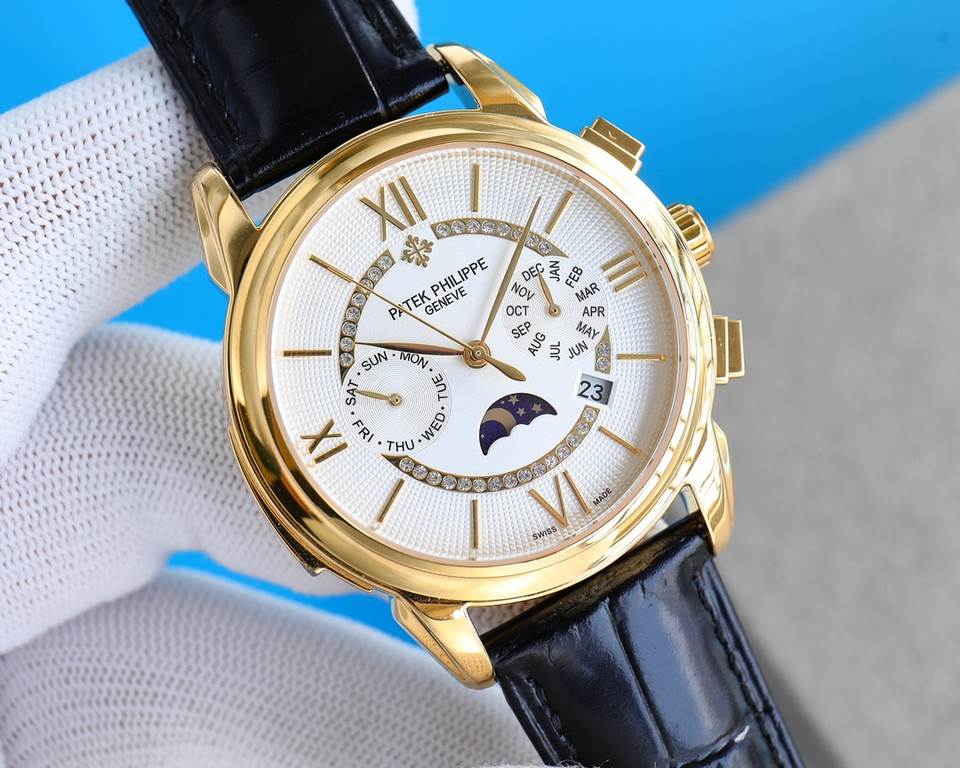 . Patek Philippe Patek Philippe Complications Chronograph Series, Little Red Book Explosion   Multifunction Watch! Equipped with the original imported 9100 moon phase function movement mechanical watch   accurate timekee