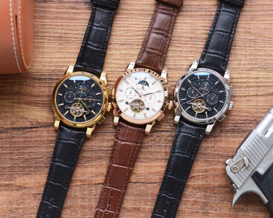 Men's favorite multi-function watch  Newest】：Patek Philippe  Best Design Exclusive First 【Type】：Boutique men's watches[Strap] Genuine cowhide leather strap[Movement] High-end automatic mechanical movement[Mirror] mineral