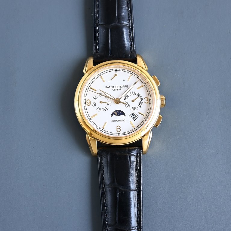 2022 New Patek Philippe (actual picture) Patek Philippe The aristocrat's work of art! The highest version of the 7-hand design, with imported 9100 multifunctional movement (0 repair) functions (24 hours, day of the week,