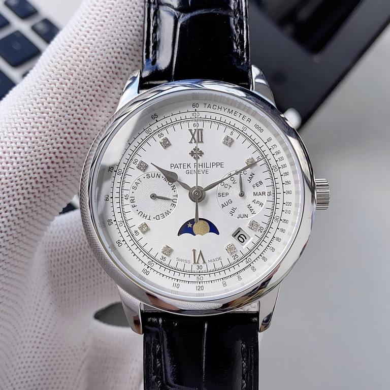 2020 New Patek Philippe (real picture) Patek Philippe Aristocrat's work of art! With imported 9100 multifunctional movement (0 repairs) functions (24 hours, day of the week, star, month) imported 316 stainless steel! Imp