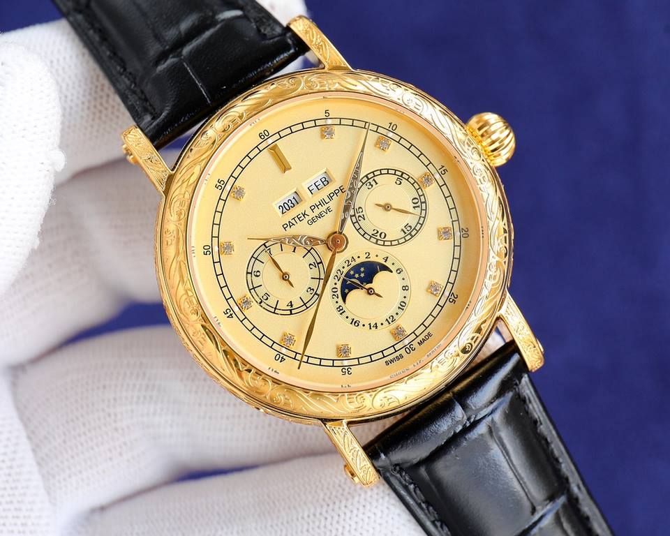 ][Rose][Rose] Heavy gold to create a classic timepiece - Patek Philippe Grande Complication timepiece diameter 42 mm one-piece stamped and formed double-layer steel engraved case, paying tribute to the classic design lan