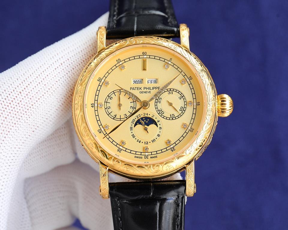 ][Rose][Rose] Heavy gold to create a classic timepiece - Patek Philippe Grande Complication timepiece diameter 42 mm one-piece stamped and formed double-layer steel engraved case, paying tribute to the classic design lan