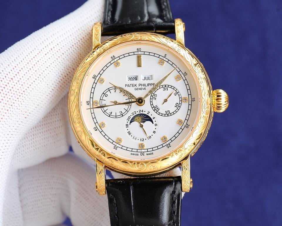 ][Rose][Rose] Heavy gold to create a classic timepiece - Patek Philippe Grande Complication timepiece diameter 42 mm one-piece stamped and formed double-layer steel engraved case, paying tribute to the classic design lan