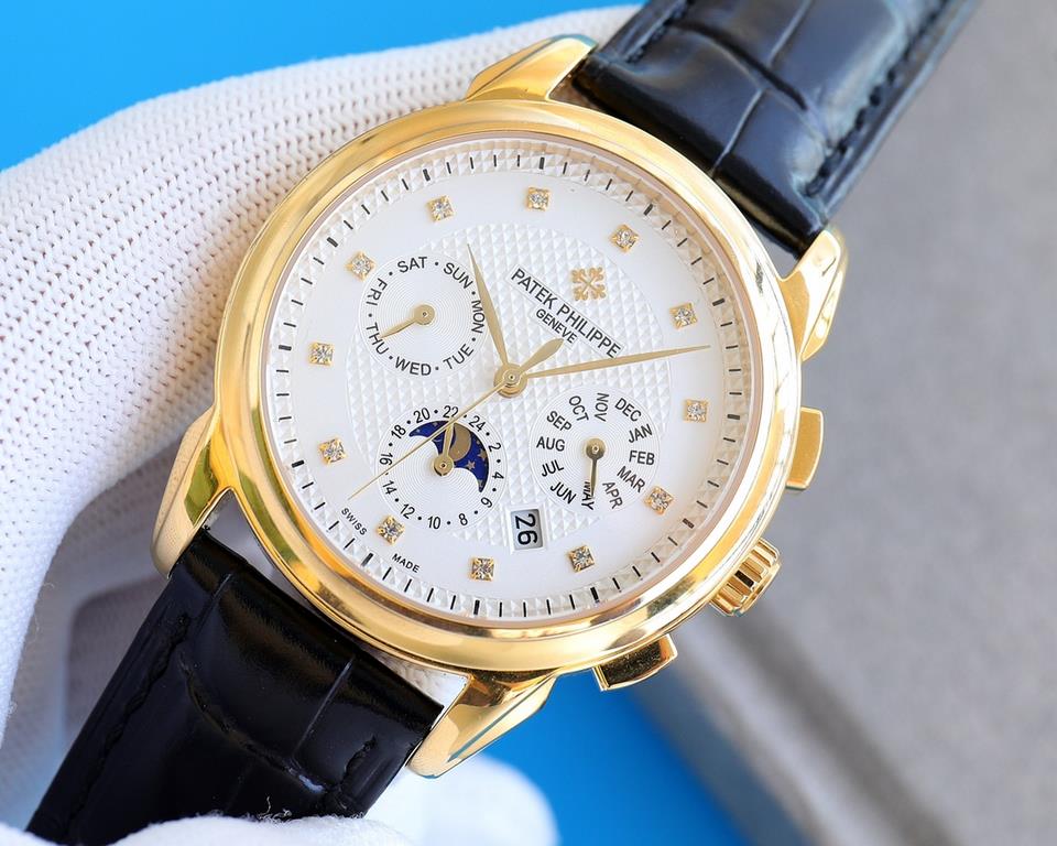 Patek Philippe (actual picture) Patek Philippe Aristocratic works of art! With imported 9100 multifunctional movement (0 repairs) functions (24 hours, day of the week, star, month) imported 316 stainless steel! Imported 