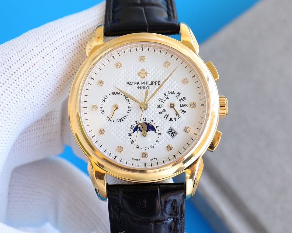 Patek Philippe (actual picture) Patek Philippe Aristocratic works of art! With imported 9100 multifunctional movement (0 repairs) functions (24 hours, day of the week, star, month) imported 316 stainless steel! Imported 