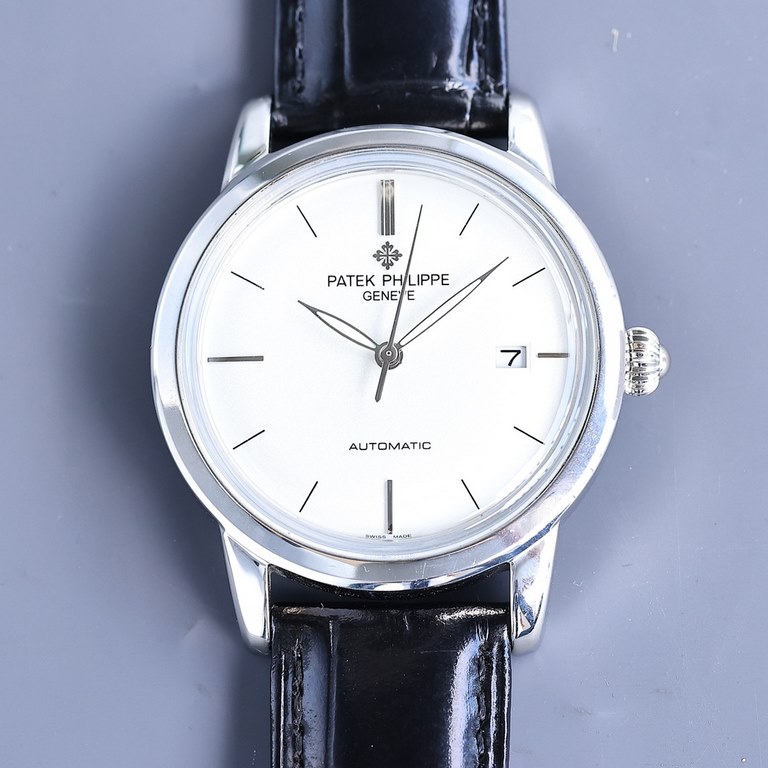 White gold  Patek Philippe Patek Philippe new pot cover, took up to 8 months! Ultra-thin men's automatic mechanical watch with imported original 9015 movement, 28,800 vibrations per hour, Zero Returns quality, 40mm diame