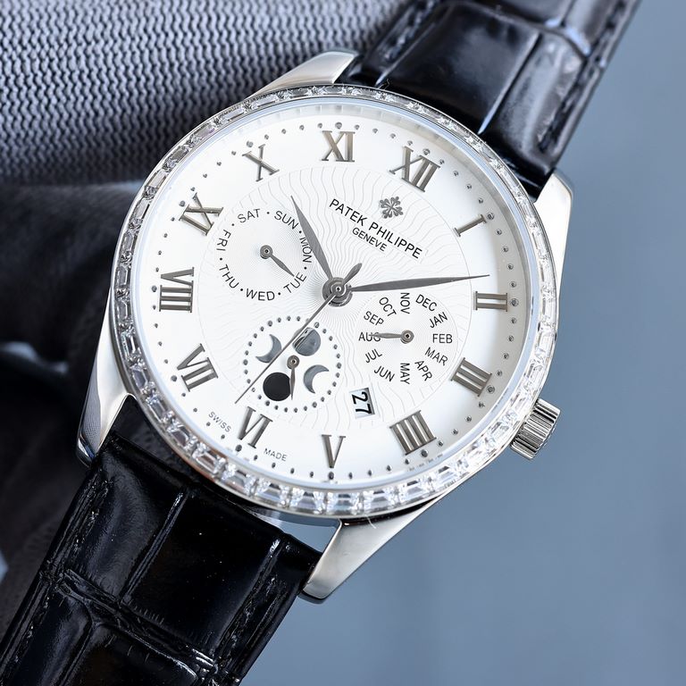 2022 New Patek Philippe (actual photo) Patek Philippe The aristocrat's work of art! With imported 9100 multifunctional movement (0 repairs) functions (24 hours, day of the week, star, month) imported 316 stainless steel!