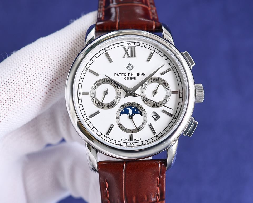 [Rose] [Rose] 2023 new listing   Patek Philippe (real picture) Patek Philippe Aristocratic works of art! With imported 9100 multifunctional movement (0 return) ① Functions (Day of the week, Star, Calendar, MonthMoonSun) 