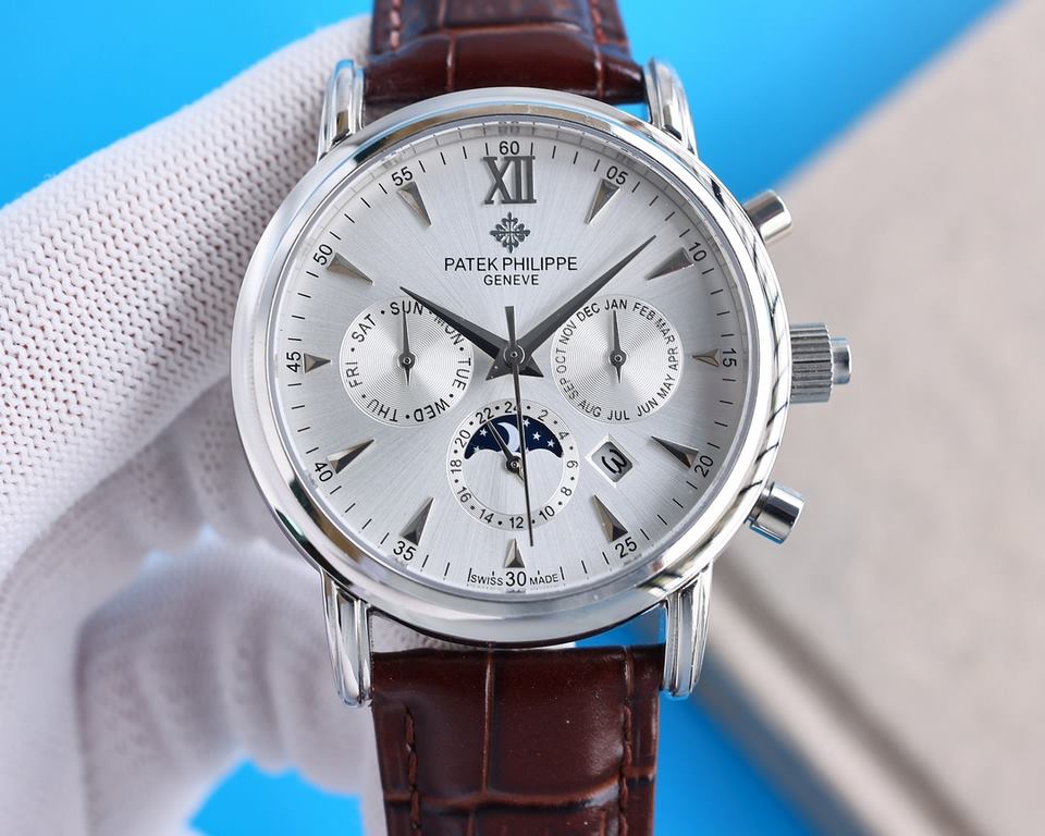 2022 New listing   Patek Philippe (real picture) Patek Philippe The aristocrat's work of art! With imported 9100 multifunctional movement (0 returns) ① Functions (Day of the week, Star, Calendar, MonthMoonSun) Imported 3