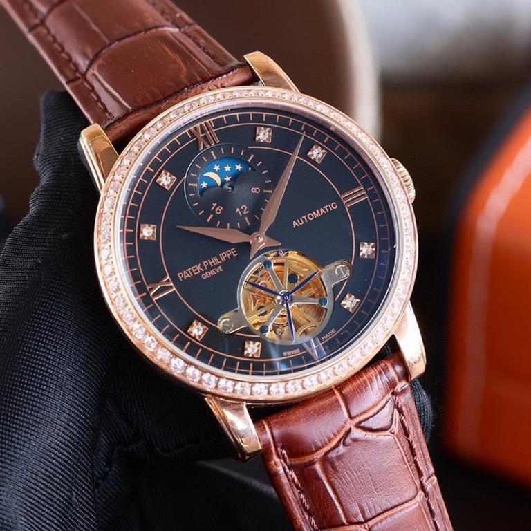 Patek. Patek Philippe Patek.Philippe boutique men's watches, large flywheel equipped with moon phase design, noble atmosphere, gentleman style, excellent quality, hot sale all over the city. Adopting automatic mechanical