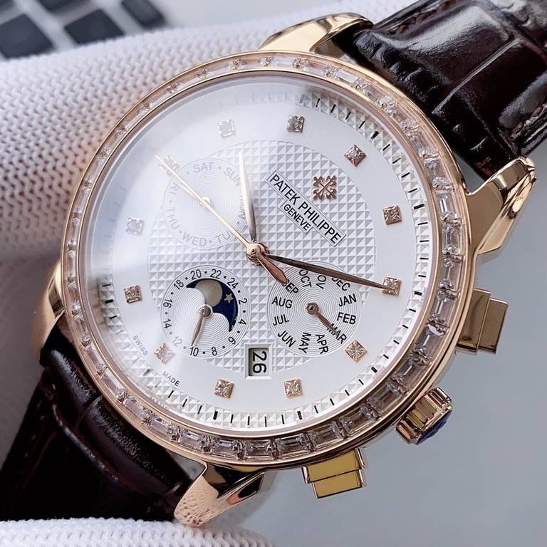 Exclusive development Patek Philippe Complications Chronograph Collection is launched Patek Philippe. Perpetual Calendar Couple's Watch! Little Red Book explosive [love] multi-function watch Officially launched!1   equip