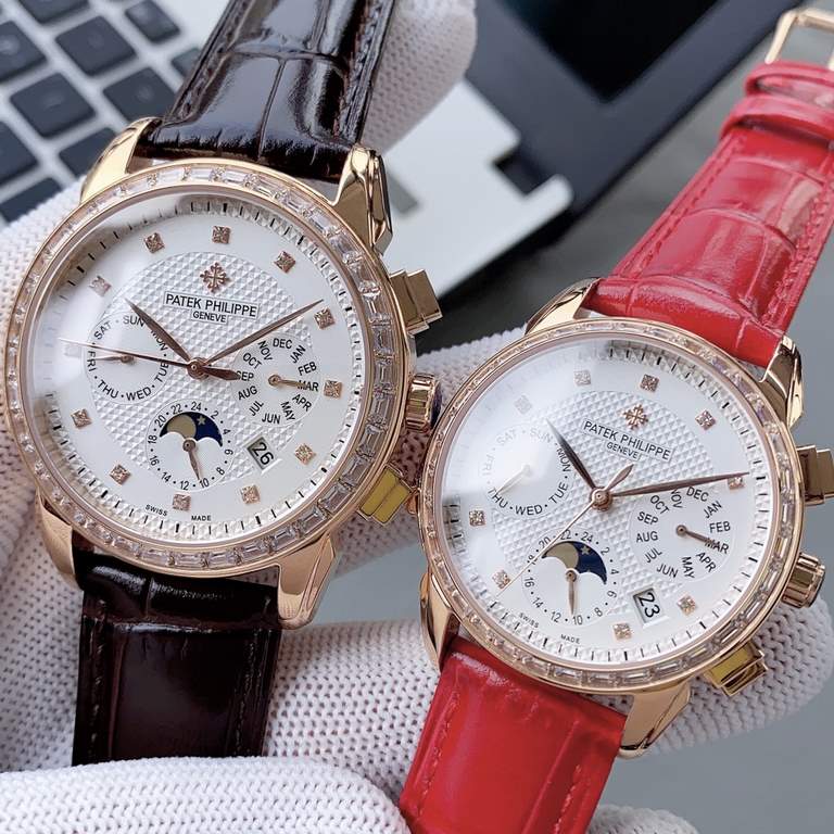 Exclusive development Patek Philippe Complications Chronograph Collection is launched Patek Philippe. Perpetual Calendar Couple's Watch! Little Red Book explosive [love] multi-function watch Officially launched!1   equip