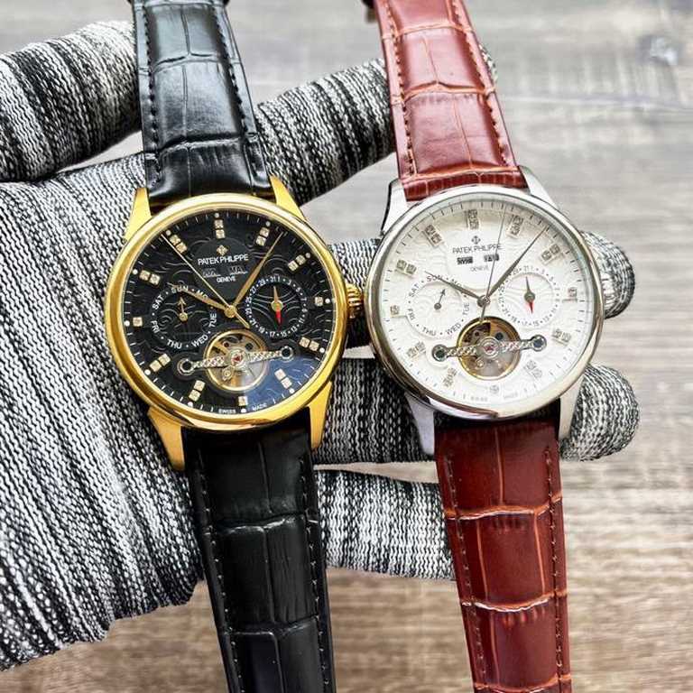 Complicated Timepieces Luxurious AtmosphereClassic new products shocked listing  New】：Patek Philippe Multifunctional Boutique Large flywheel designType】：Boutique men's watchesStrap] Genuine cowhide leather strap【Movement