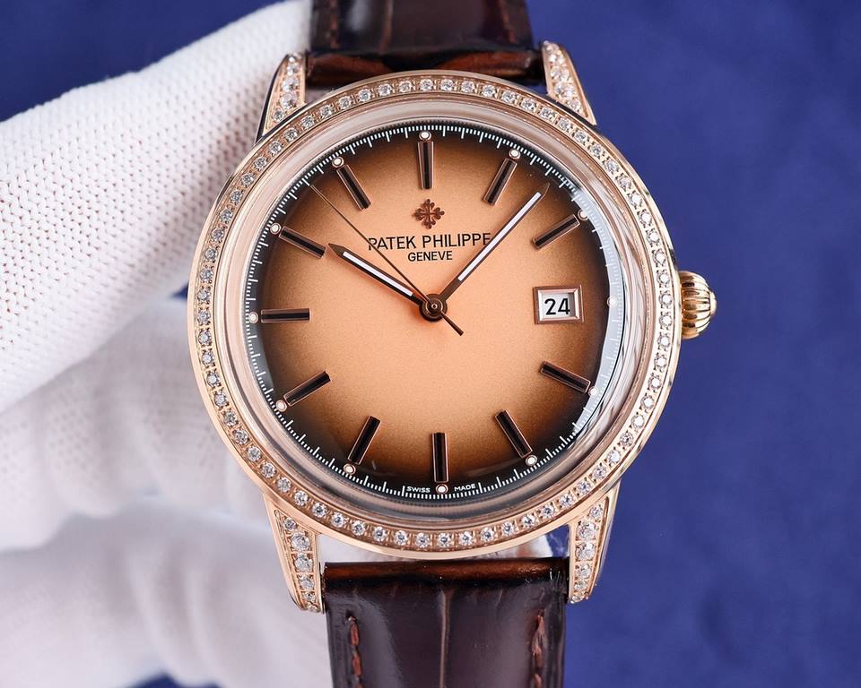 2022  Patek Philippe, hot new style, Patek Philippe new pot cover, took up to 6 months! Ultra-thin men's automatic mechanical wristwatch, using imported original 9015  movement, 28,800 vibrations per hour, zero return  q