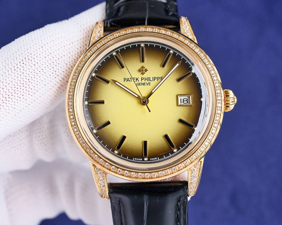 2022  Patek Philippe, hot new style, Patek Philippe new pot cover, took up to 6 months! Ultra-thin men's automatic mechanical wristwatch, using imported original 9015  movement, 28,800 vibrations per hour, zero return  q